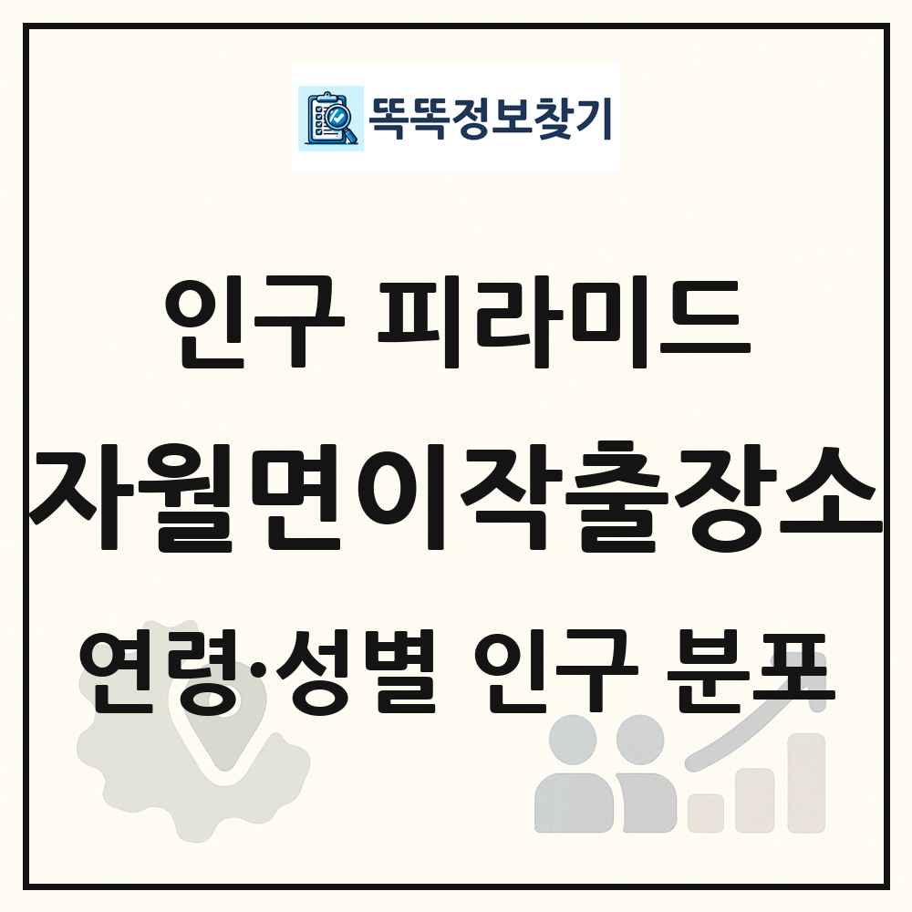자월면이작출장소 인구 피라미드 링크 그림
